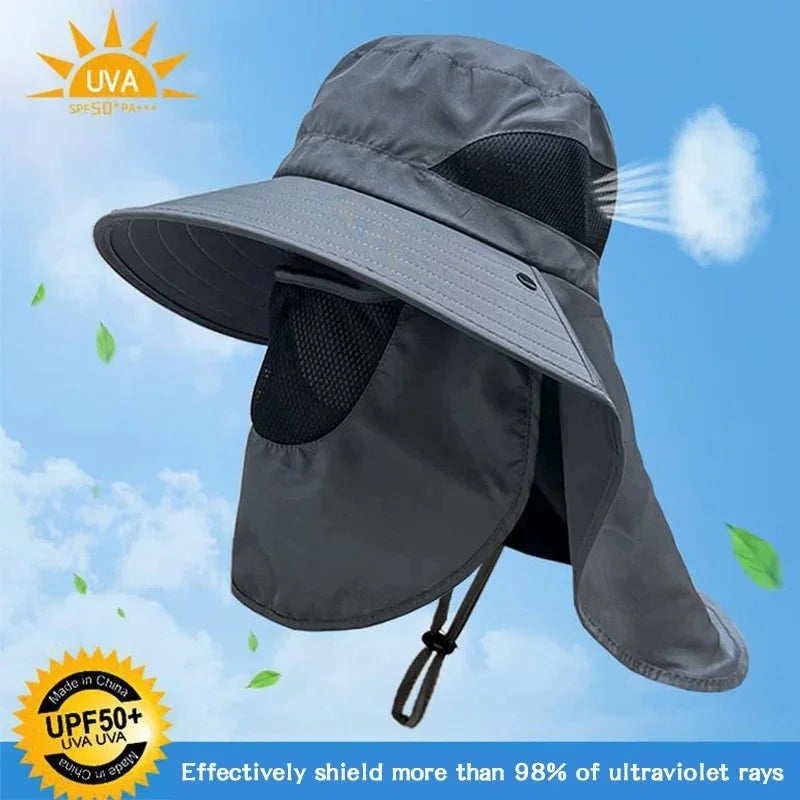 Outdoor Sun Hat For Men Wide Brim UV Protection Cap