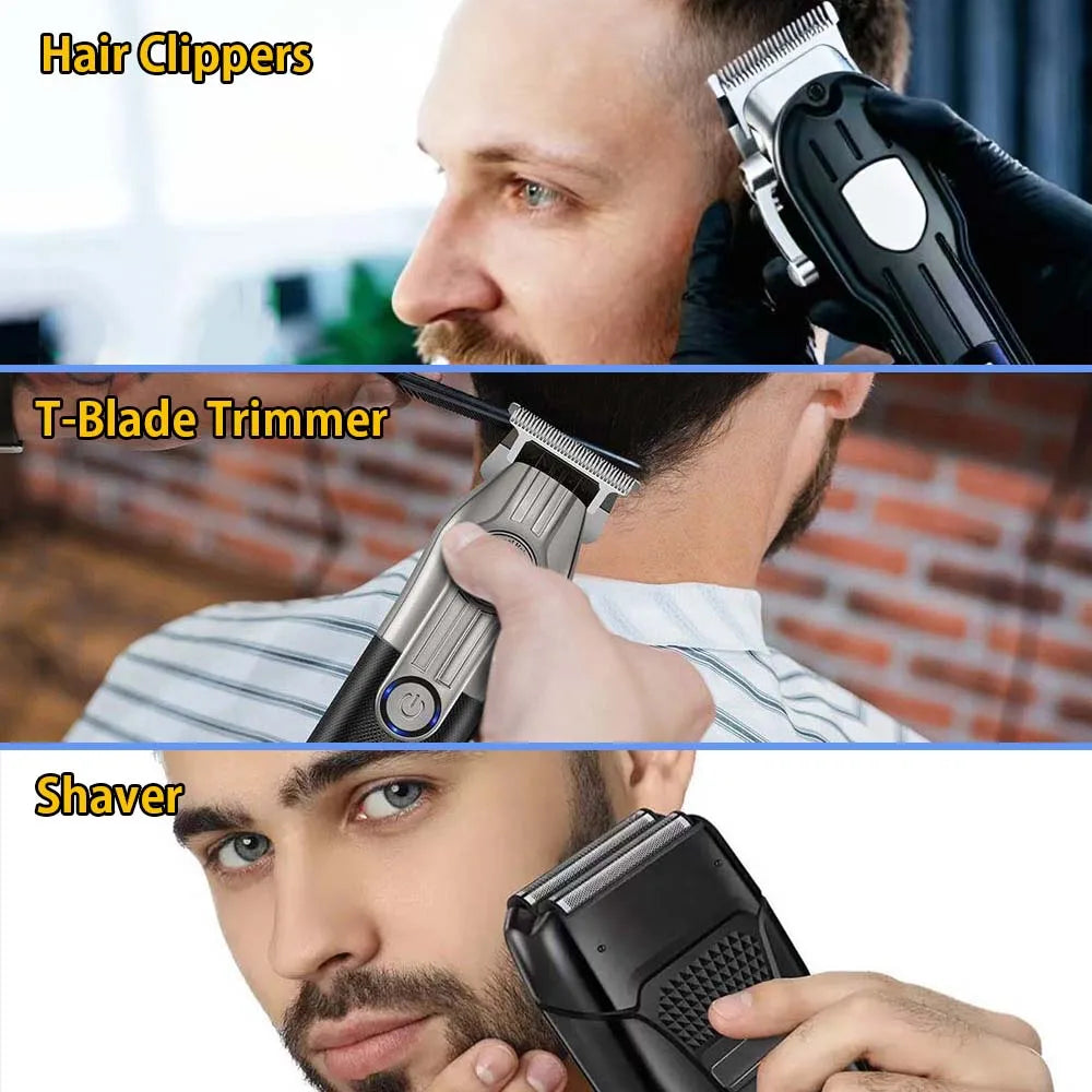 SHUYU Cordless Hair Clipper Kit With LED Display And Trimmer
