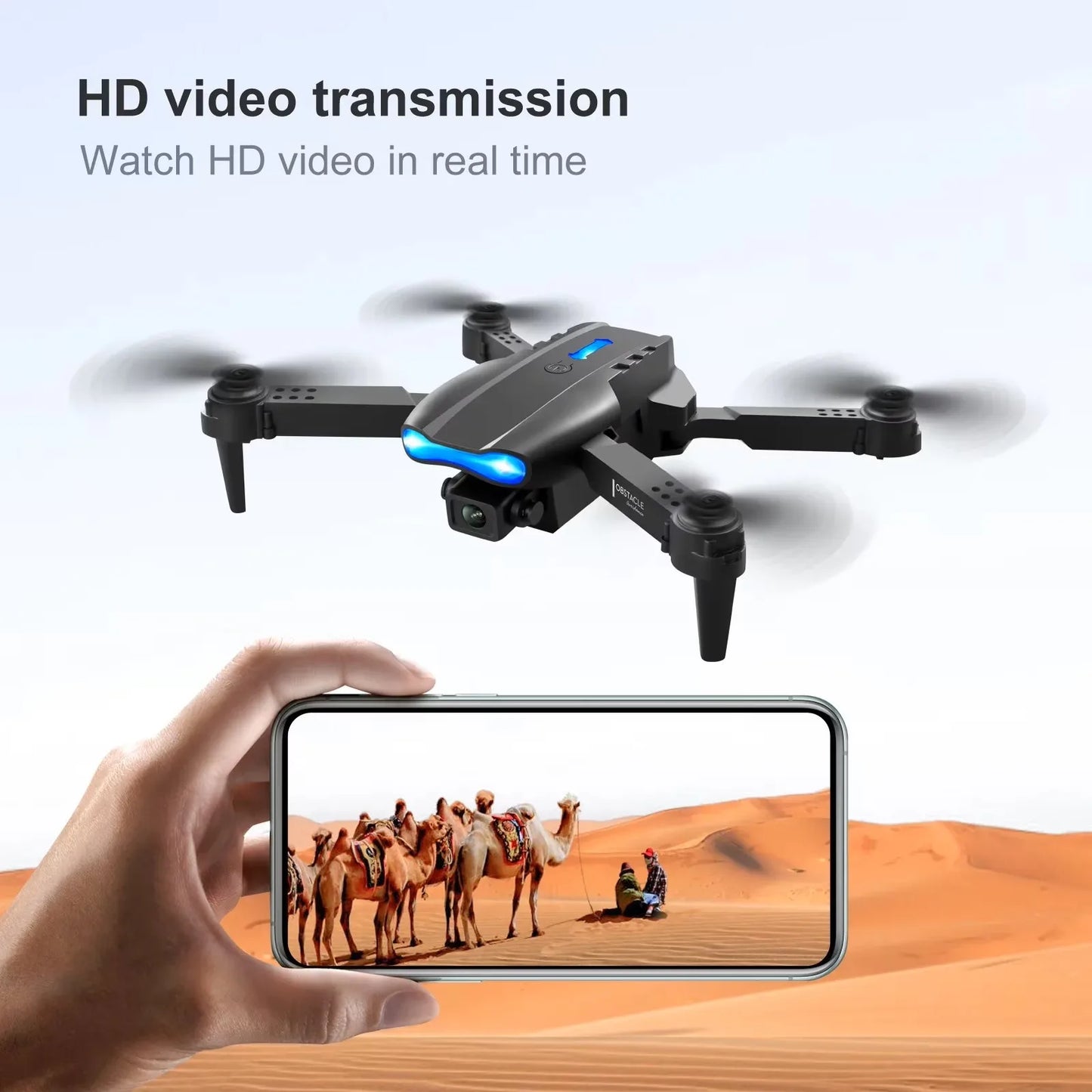 E88 Pro Max Drone Dual 8K Cameras Foldable Design Compact