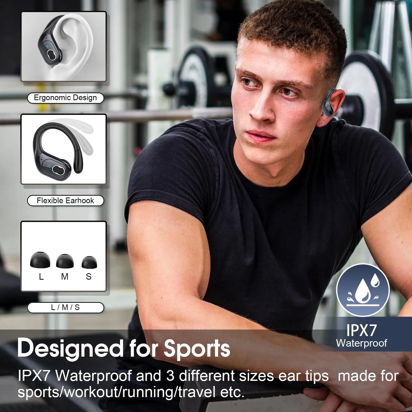 Kuizil Wireless Earbuds Bluetooth Five Point Three 75 Hour Playtime