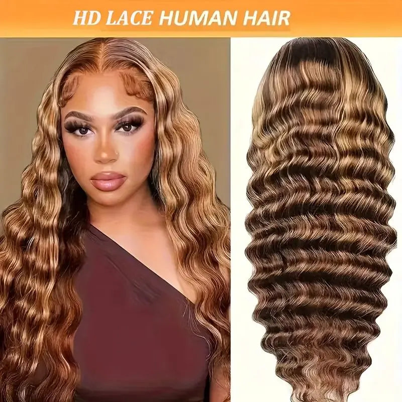 FIUMER Body Wave Lace Front Wig Glueless For Women
