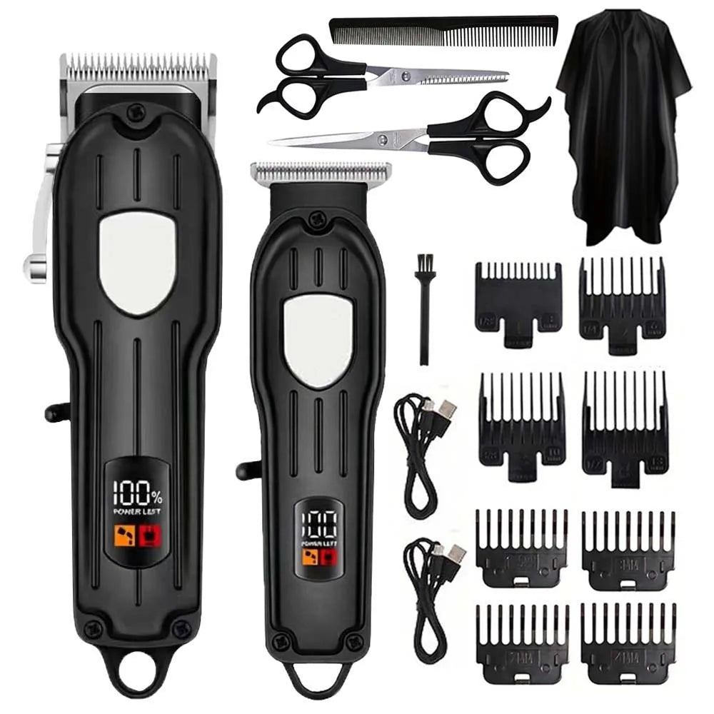 SHUYU Cordless Hair Clipper Kit With LED Display And Trimmer