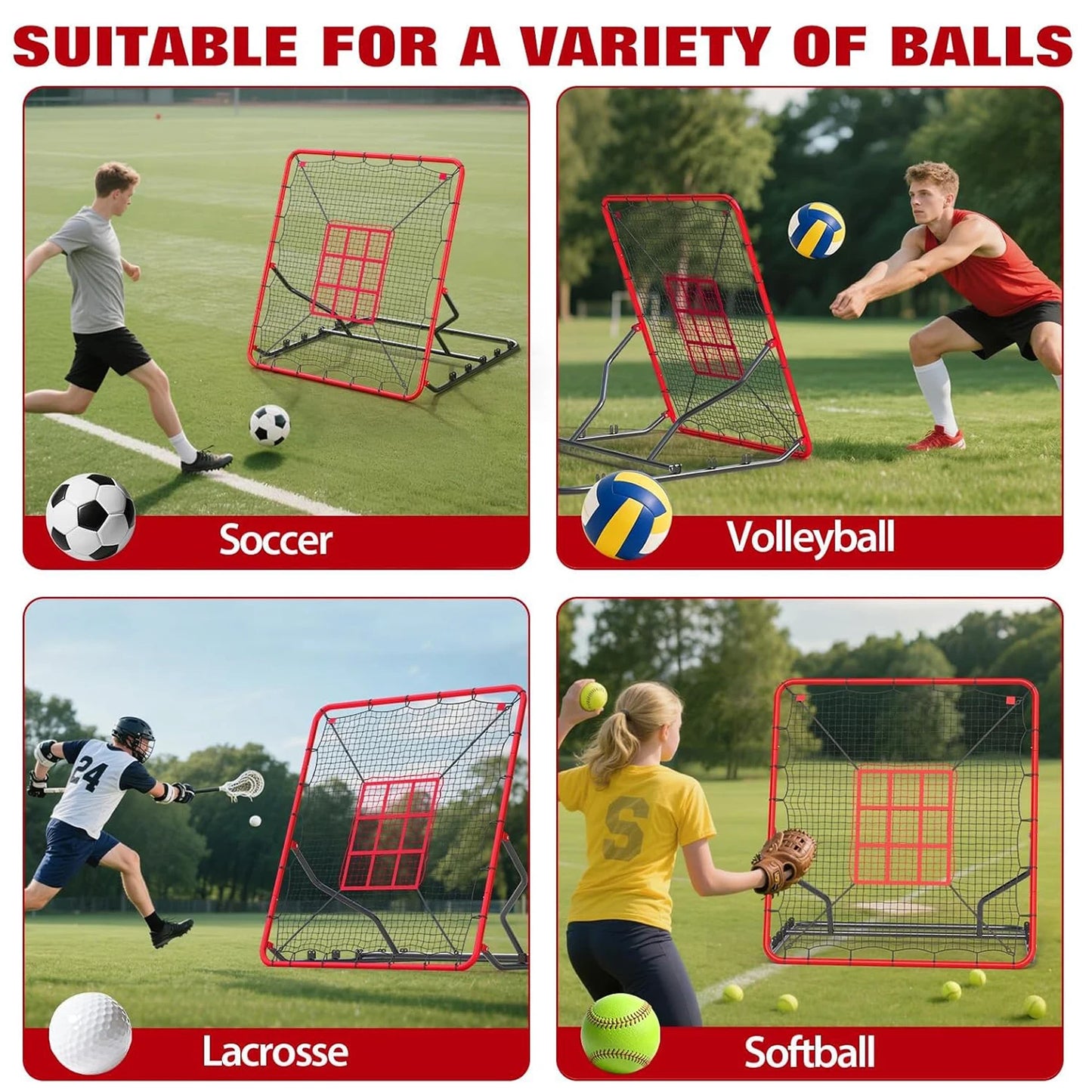 HiMISS Baseball Rebounder Pitchback Net for Multisport Practice