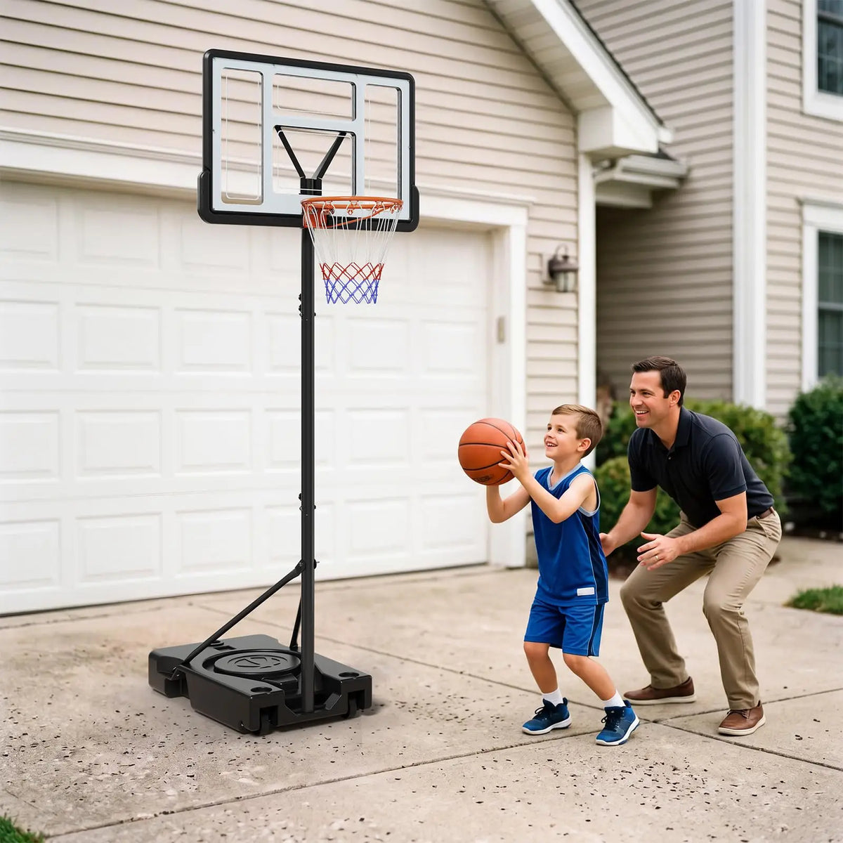 HiMISS Portable Basketball Hoop Adjustable Outdoor Goal System with Wheels