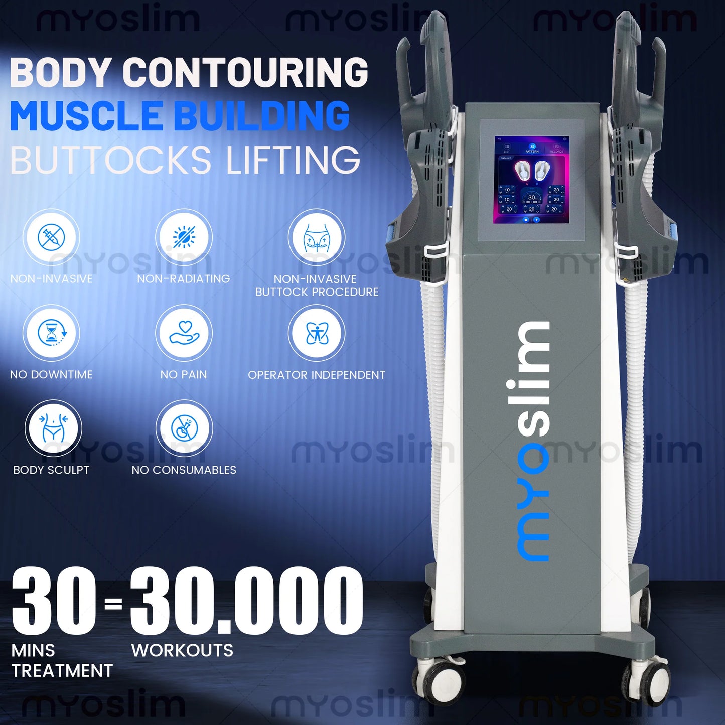 MYOSLIM RF High Intensity Vibration Pulse Electromagnetic Body Shaping Machine