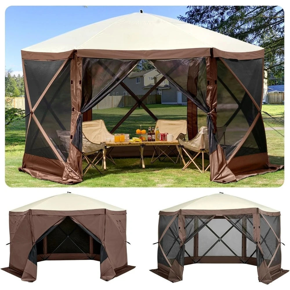 VEVOR Pop Up Six Sided Canopy Shelter Tent Outdoor Shade