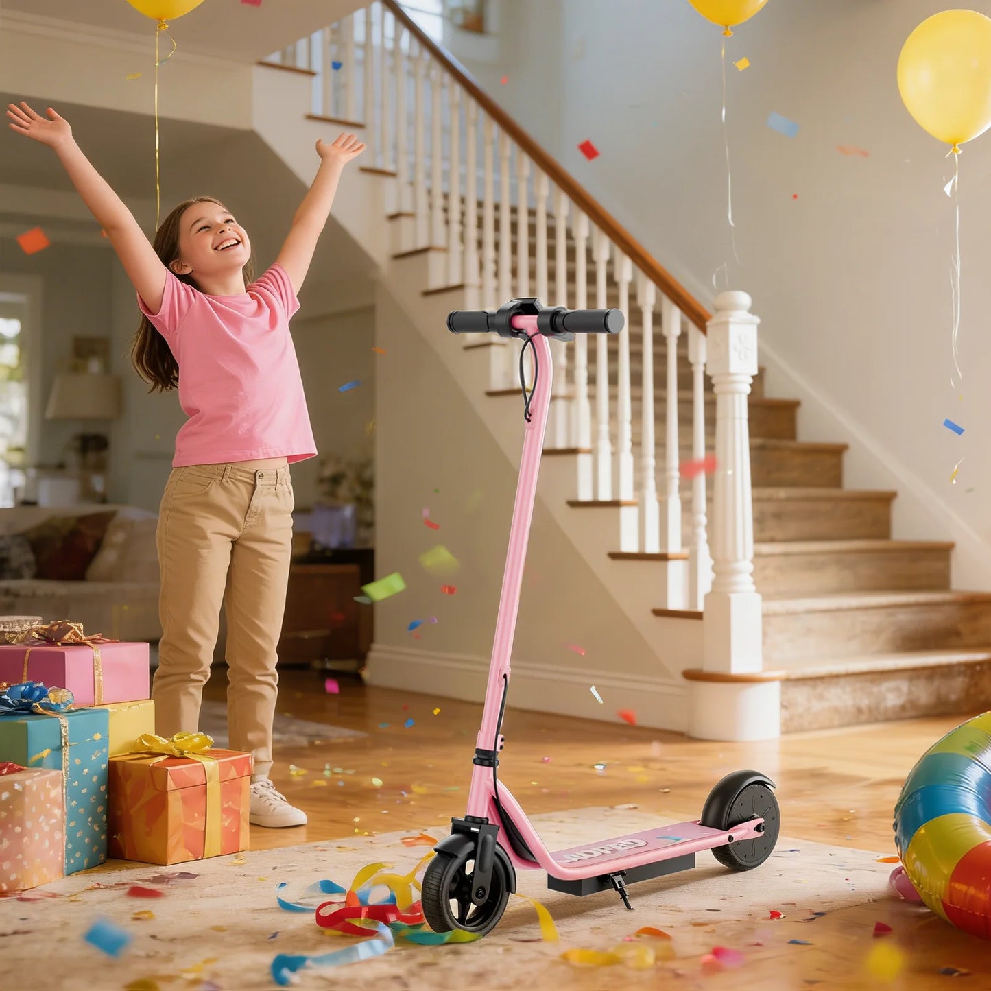Ladped Kids Electric Scooter 250W 3 Speeds 10 Mile Range