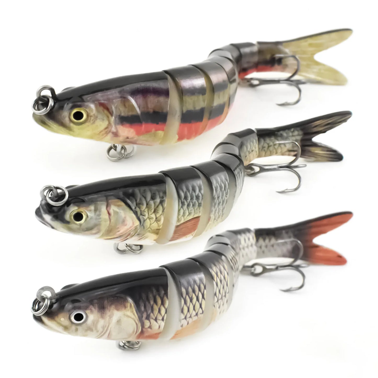 Three Piece Jointed Swimbait Lure Set For Bass And Saltwater