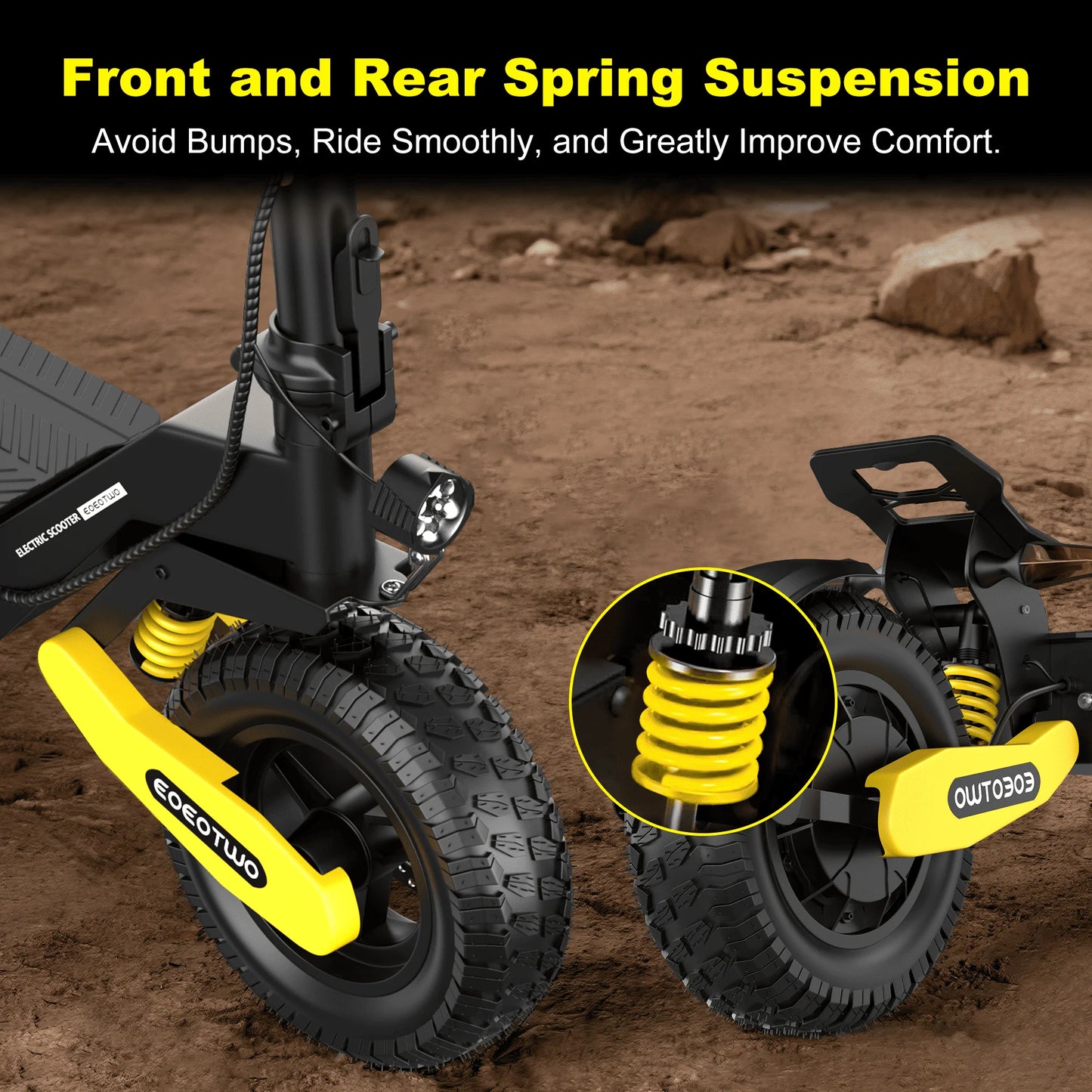 EOEOTWO 1200W Off Road Electric Scooter For Adults 48V Foldable