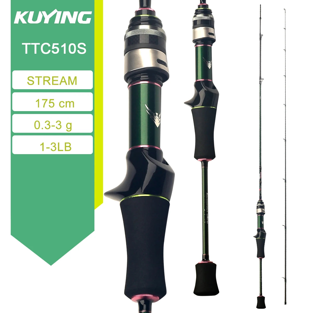 Kuying Teton Spinning Casting Rod BFS Carbon 0.8 to 8g 1 to 8lb