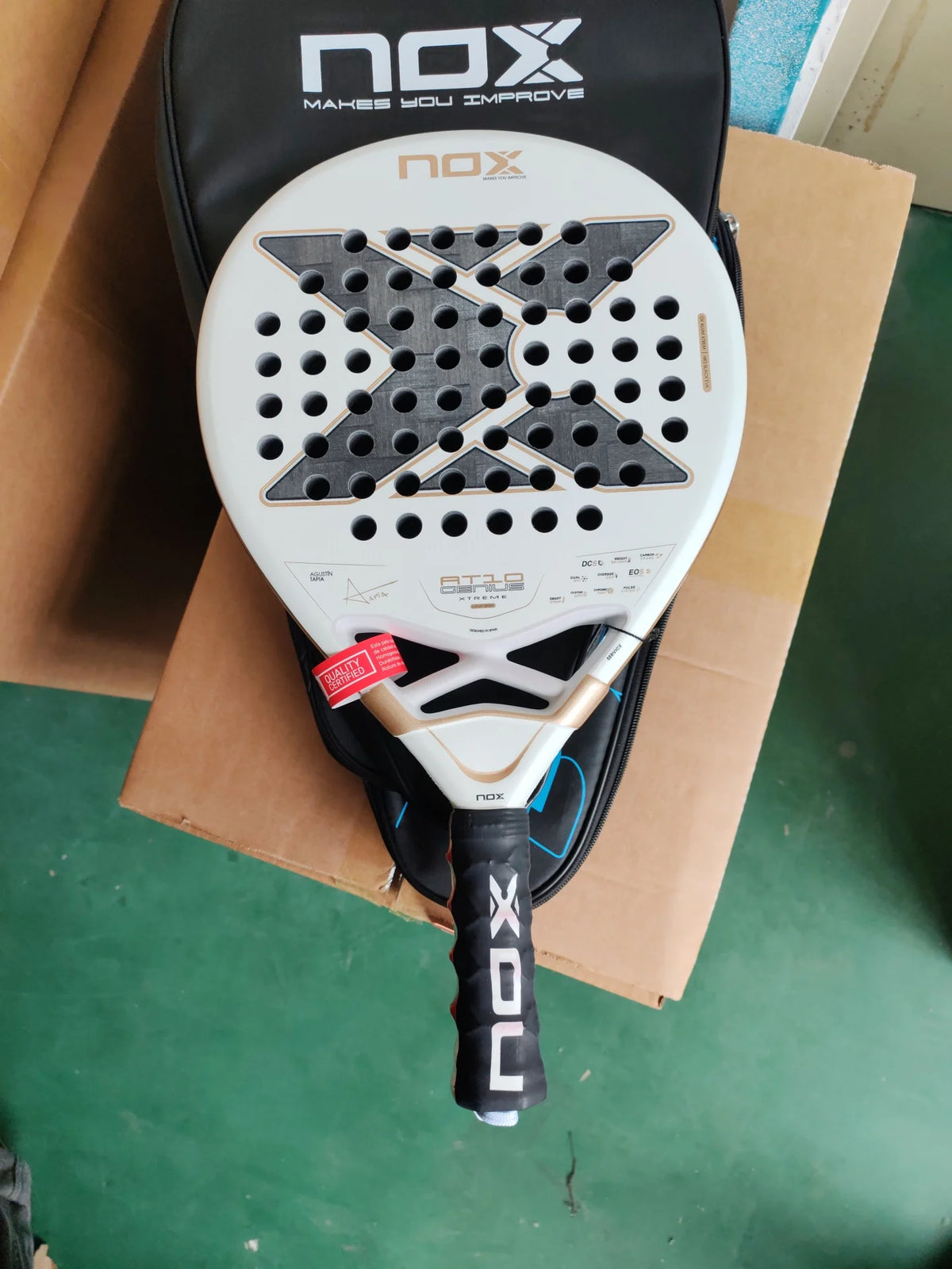 NOX Professional Padel Racket With Carbon Fiber And 3D Spin