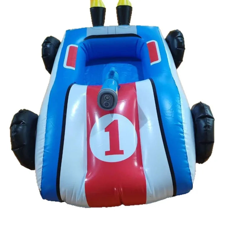 Inflatable Race Car Pool Float With Water Spray For Adults