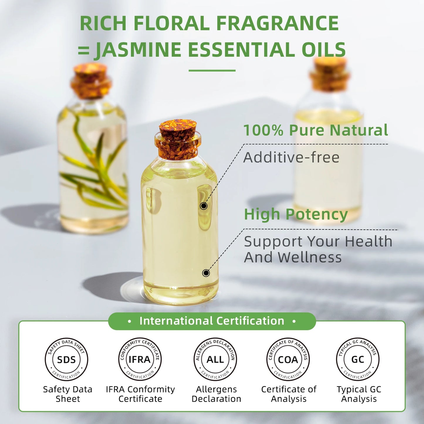 HIQILI Natural Essential Oil Blend Geranium Tea Tree Rosemary Lavender
