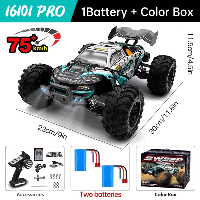 WLtoys 16101 Pro 4WD RC Car With LED Lights And Remote