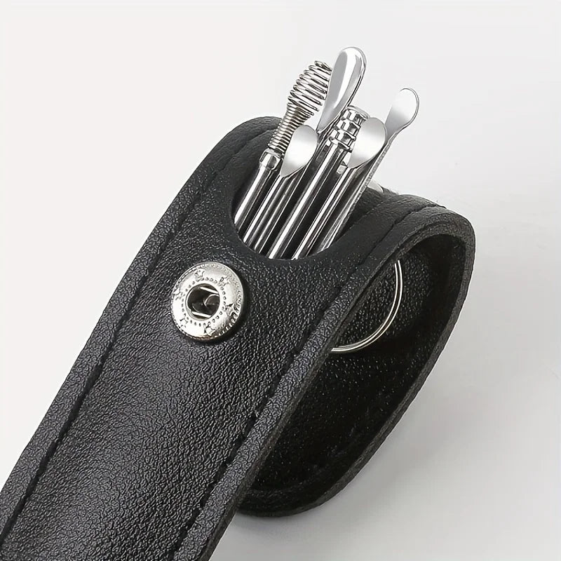 Stainless Steel 6Pcs Ear Pick Set For Daily Grooming