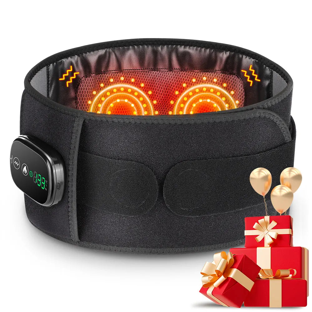 PASTSKY Heated Vibration Massager Belt For Waist And Back