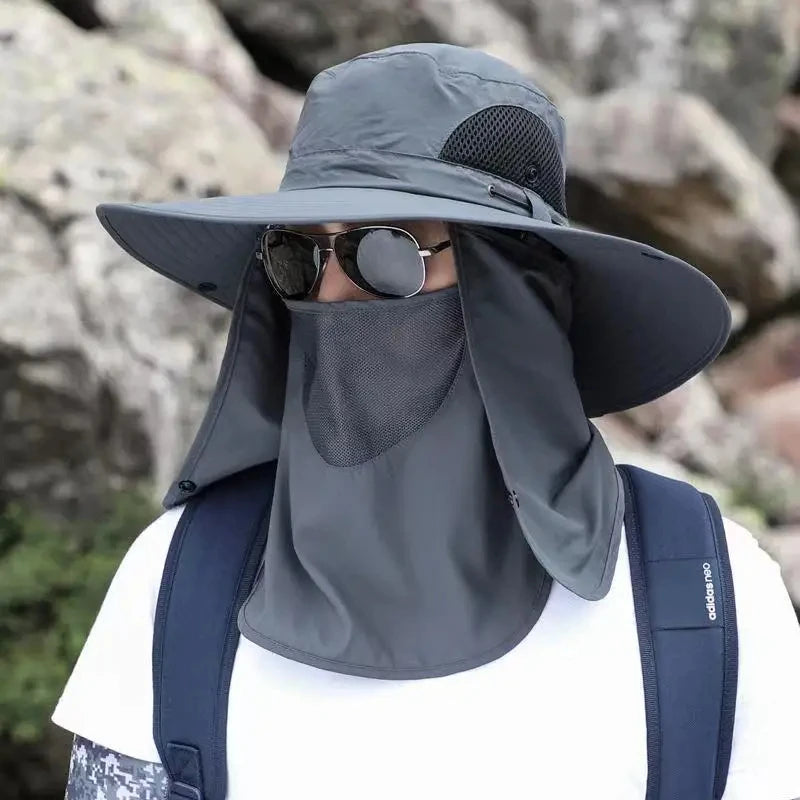 Outdoor Sun Hat For Men Wide Brim UV Protection Cap