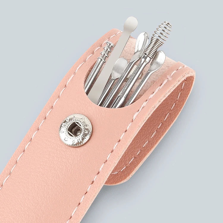 Stainless Steel 6Pcs Ear Pick Set For Daily Grooming