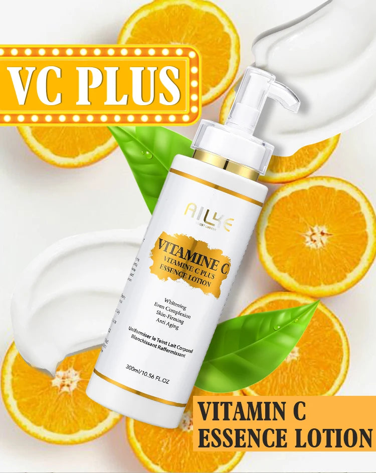 AILKE Vitamin C Brightening Body Lotion Anti Wrinkle Hyaluronic Acid