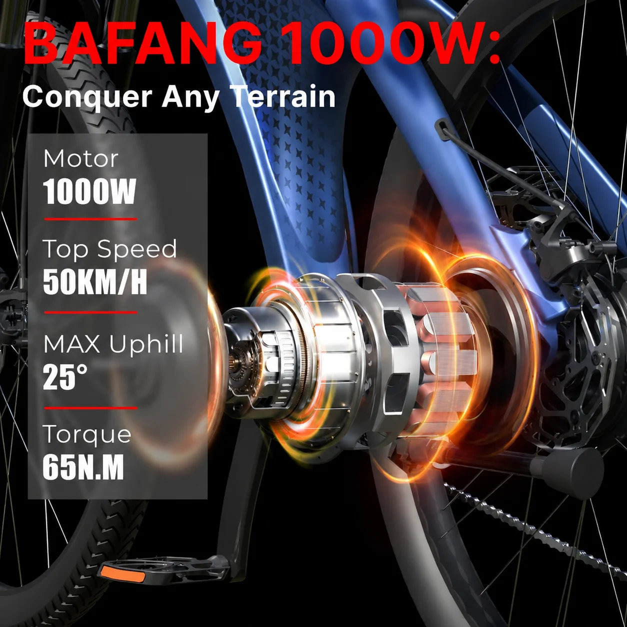 HUANCI Q5 1000W 48V 13Ah Electric Bike For Adults Commuter