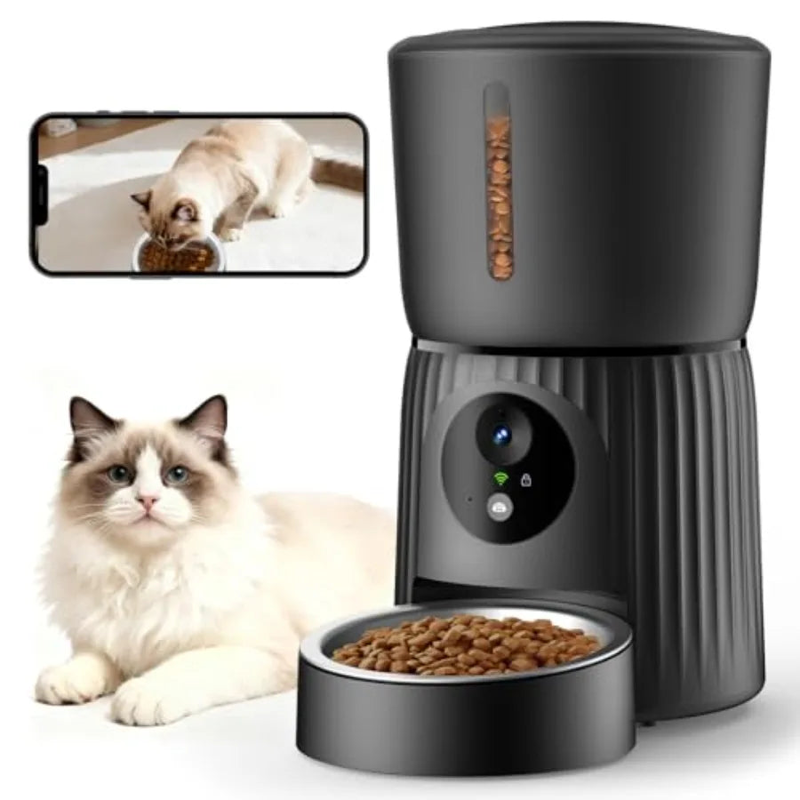 Automatic Cat Feeder With Camera 1080P 5G WiFi App Control