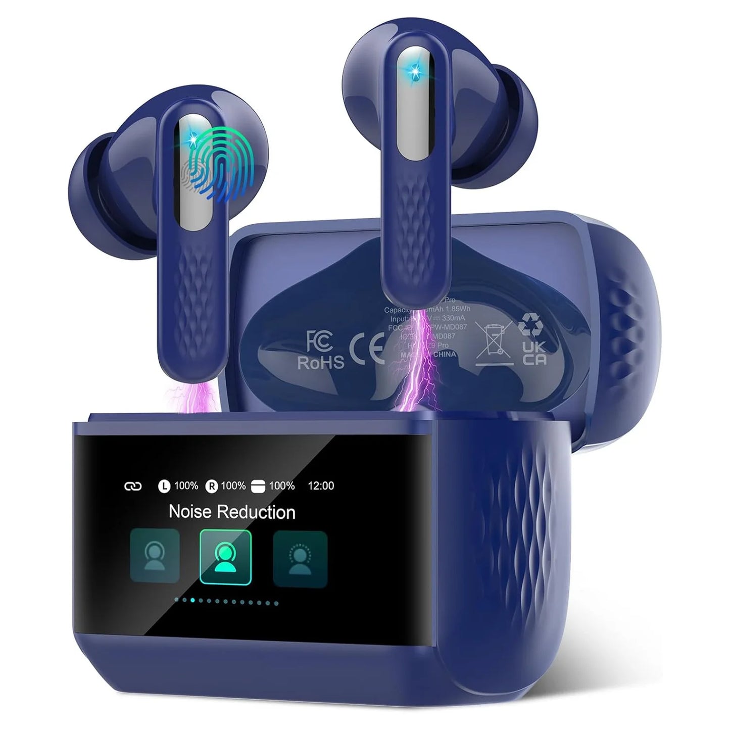 Kuizil Wireless Earbuds Bluetooth 5.4 ANC ENC IPX7 Smart Case