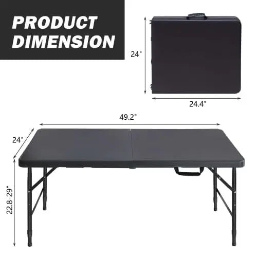 Studyset Heavy Duty Folding Table 300lb Capacity Outdoor Waterproof