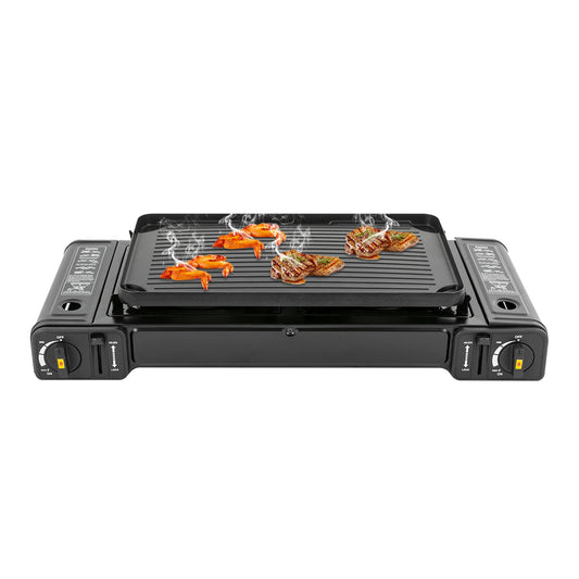 Portable 2500W Camping Stove With Baking Tray And Case