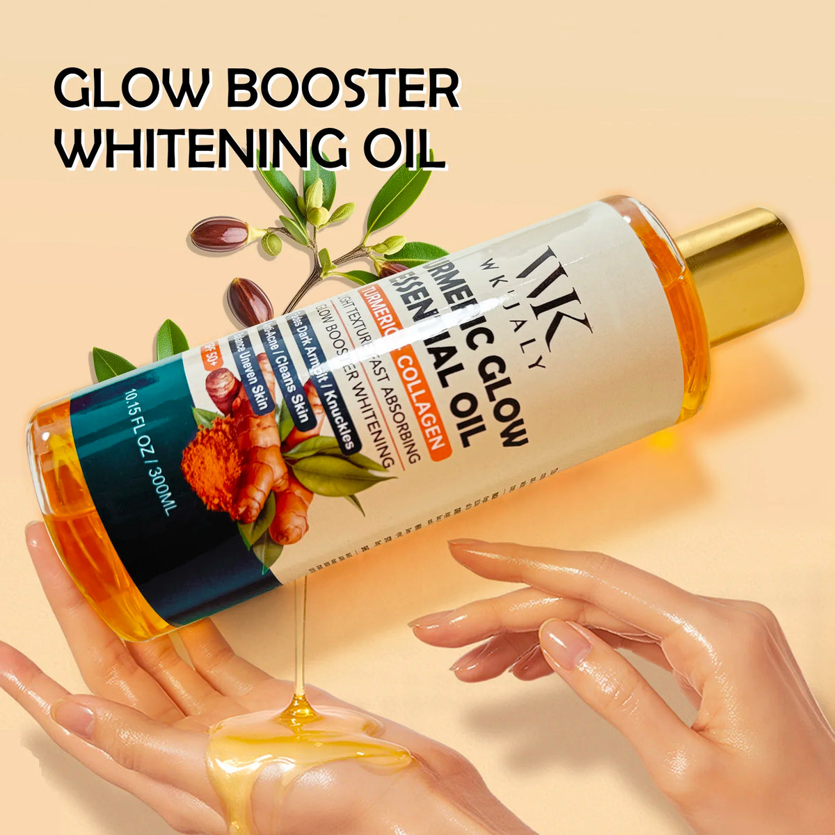 WK JALY Turmeric Brightening Body Oil Dark Spots Acne