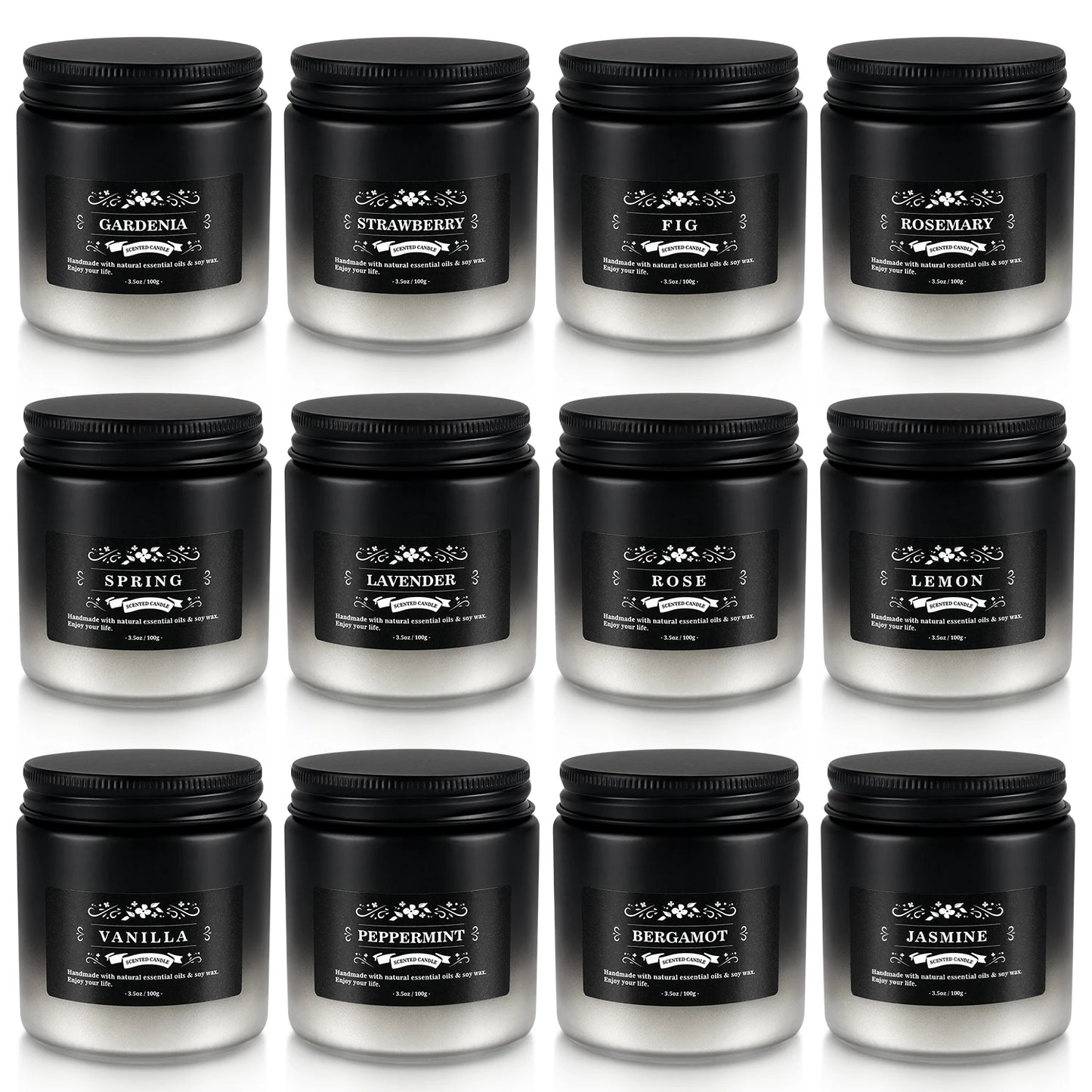 12 Pieces Scented Soy Wax Candles Gift Set For Home Decor