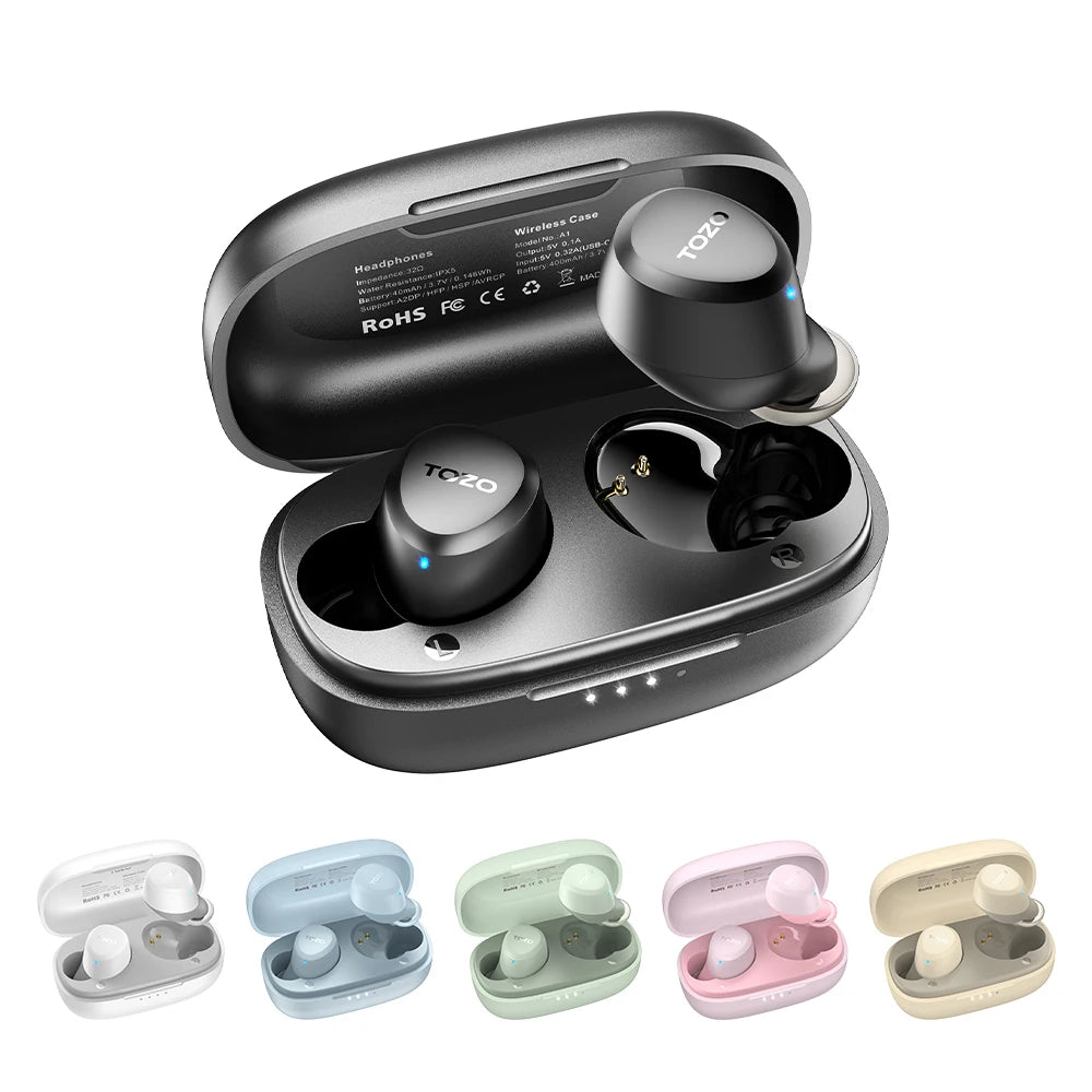 TOZO Refurbished TWS Earbuds In Ear Wireless Bluetooth Headset With Mic