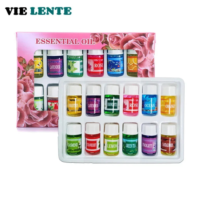 12 Pack 3ml Plant Essential Oils For Aromatherapy Diffuser