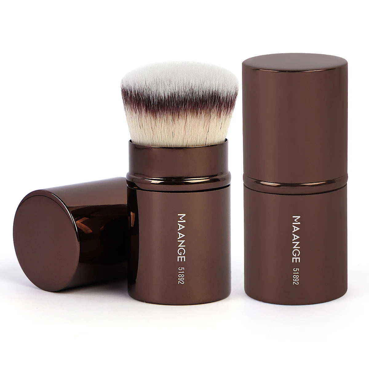 MAANGE Retractable Blush And Kabuki Foundation Brush