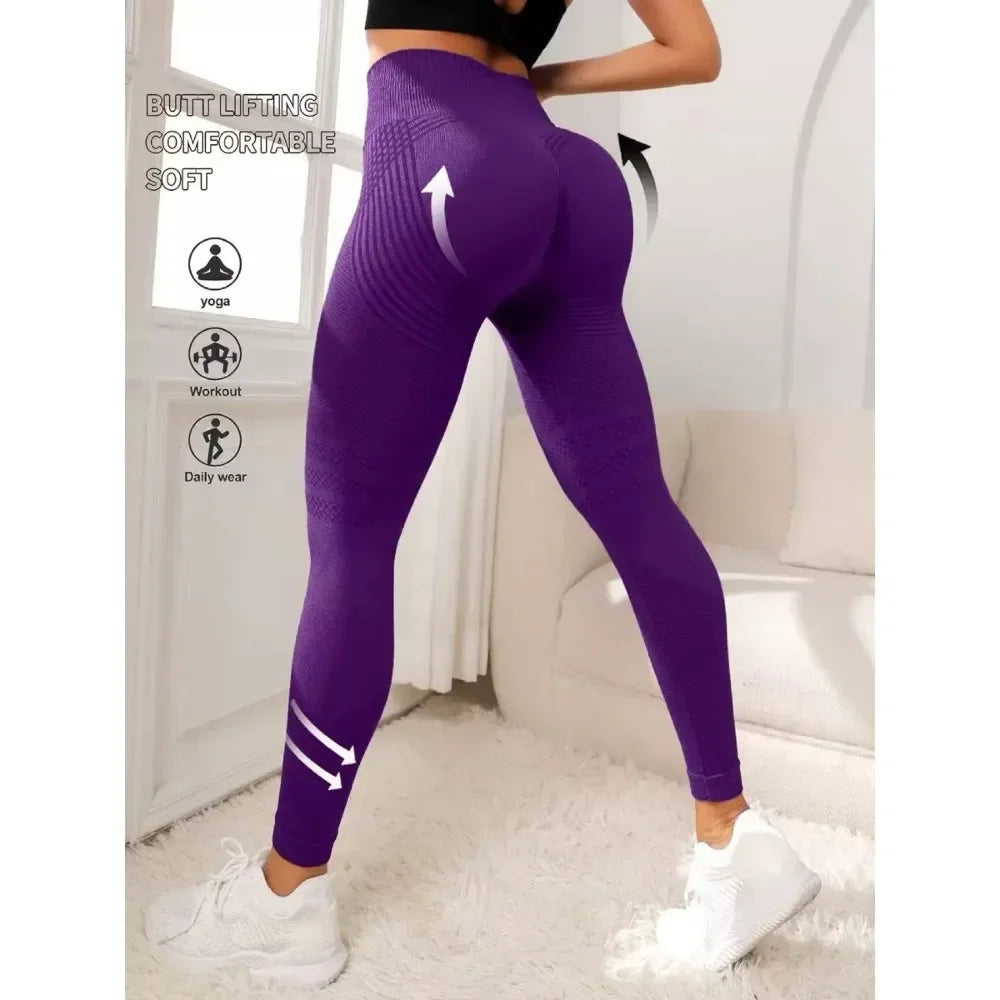 3D Cellulite Leggings High Waisted Butt Lifting Training For Gym