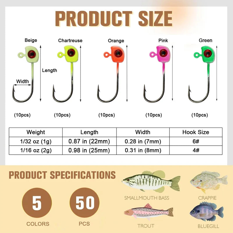 High Carbon Steel Swimbait Jig Heads For Crappie Bass Trout Fishing