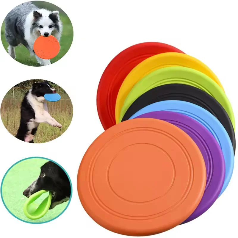 Durable Chewable Frisbee Toy For Dogs Tear Resistant Rubber Disc