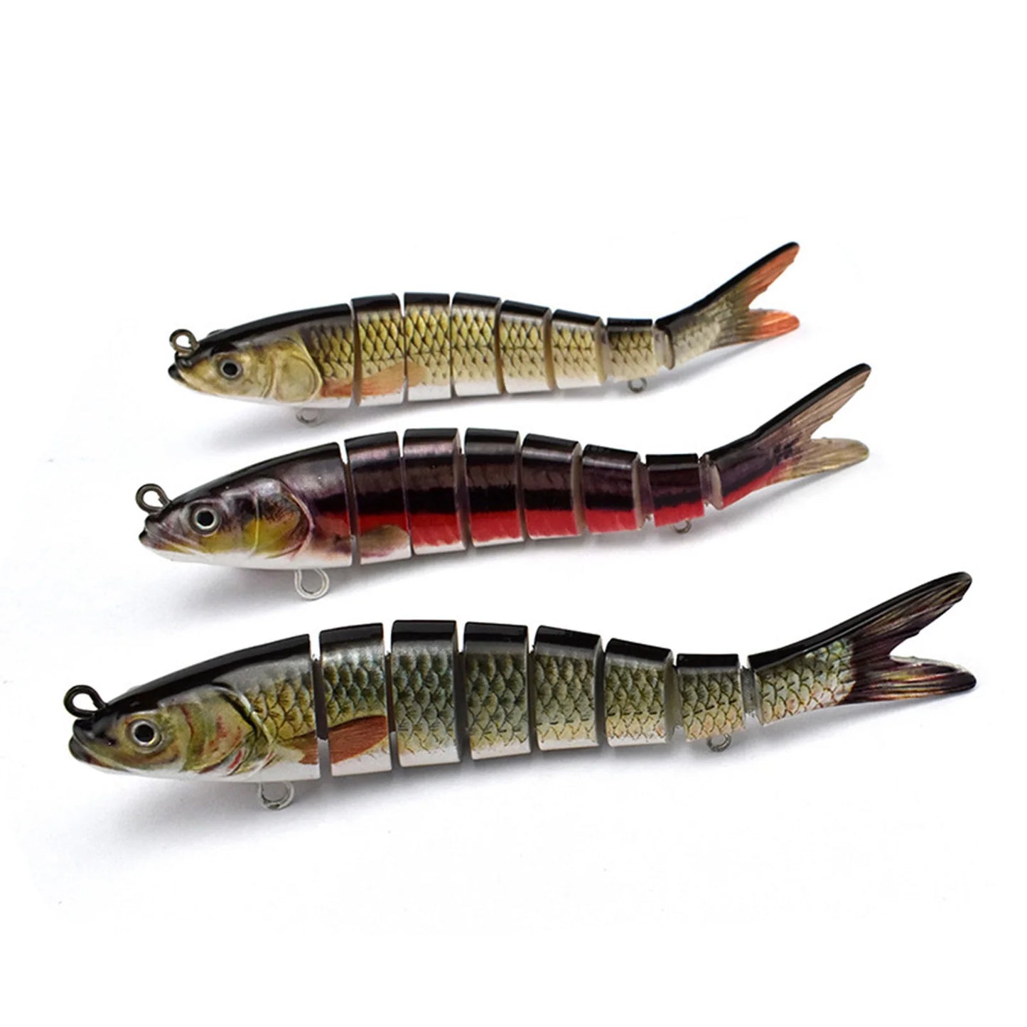 Three Piece Jointed Swimbait Lure Set For Bass And Saltwater