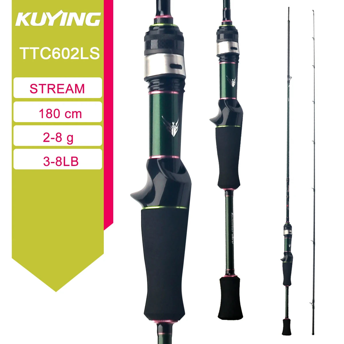 Kuying Lure Rod Carbon Fiber Baitcasting Fishing Rod River