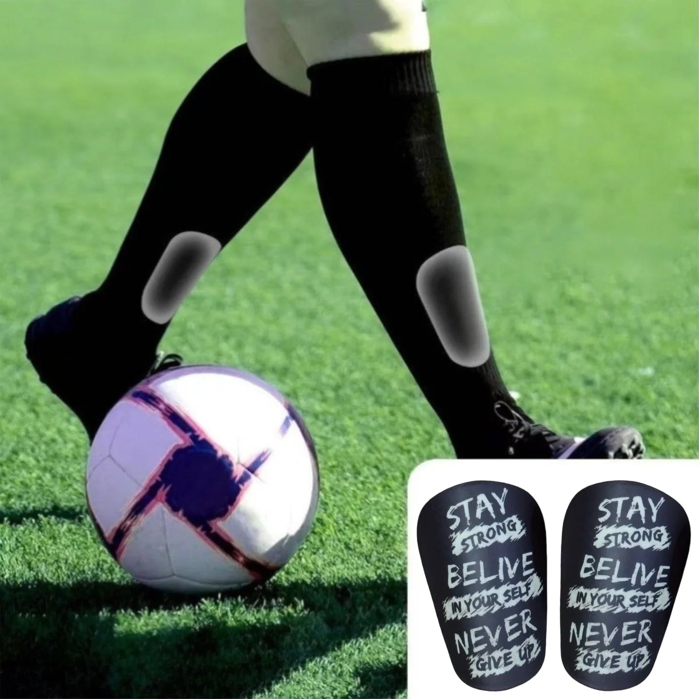 Mini Football Shin Guards PBT Material Unisex Protective Gear