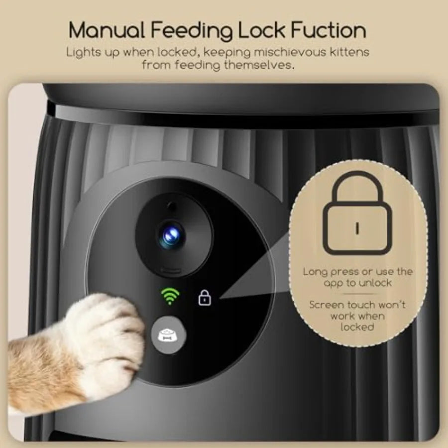 Automatic Cat Feeder With Camera 1080P 5G WiFi App Control