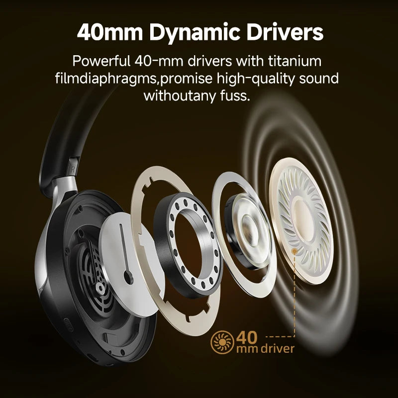 QCY H3 Pro Wireless ANC Over Ear Headphones Premium Sound