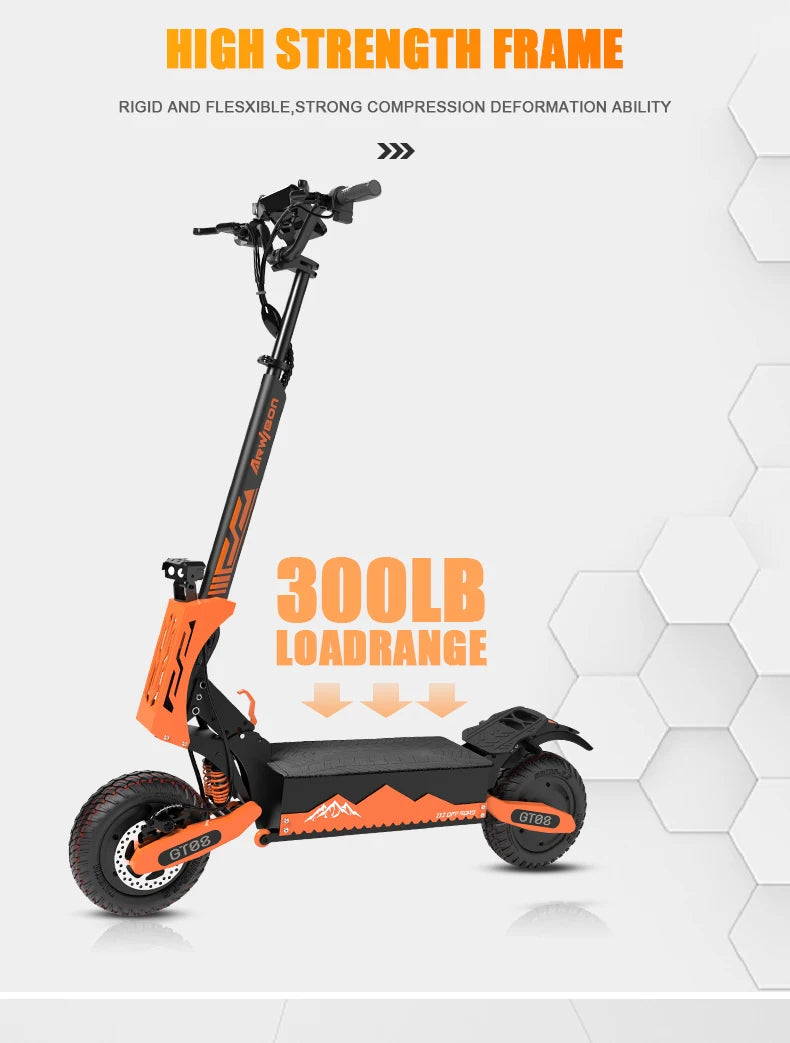 Arwibon GT08 Electric Scooter 5600W With 46 MPH Top Speed