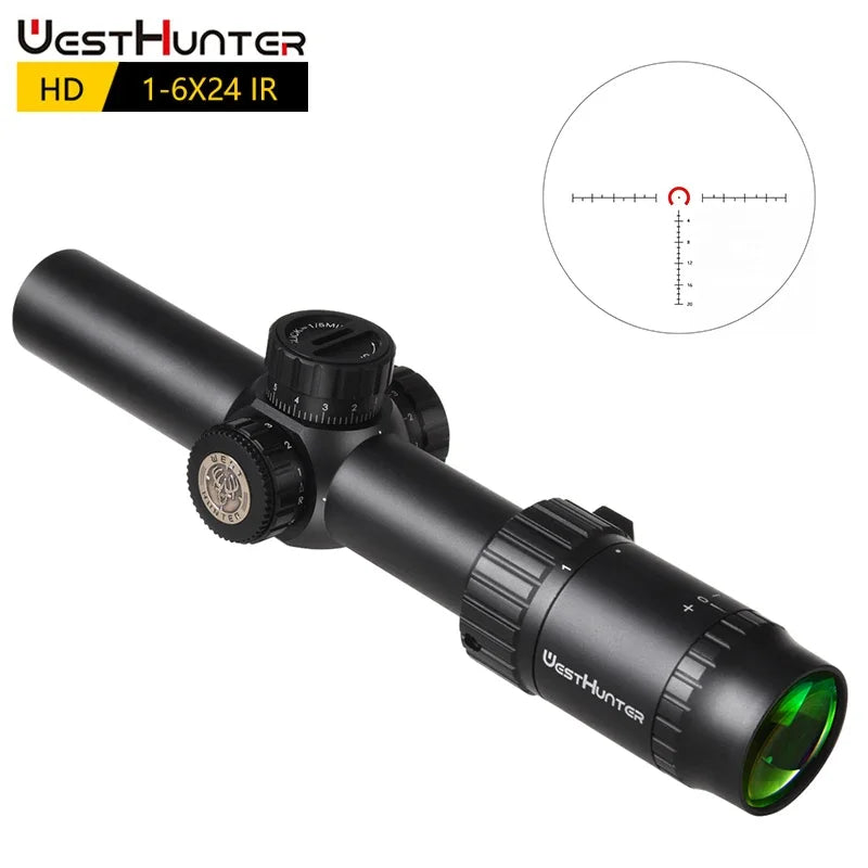 WestHunter HD 1-6X24 IR LPVO Riflescope With Green Red Illumination