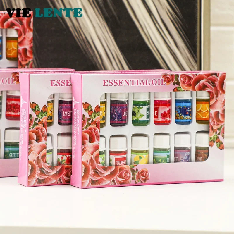 12 Pack 3ml Plant Essential Oils For Aromatherapy Diffuser