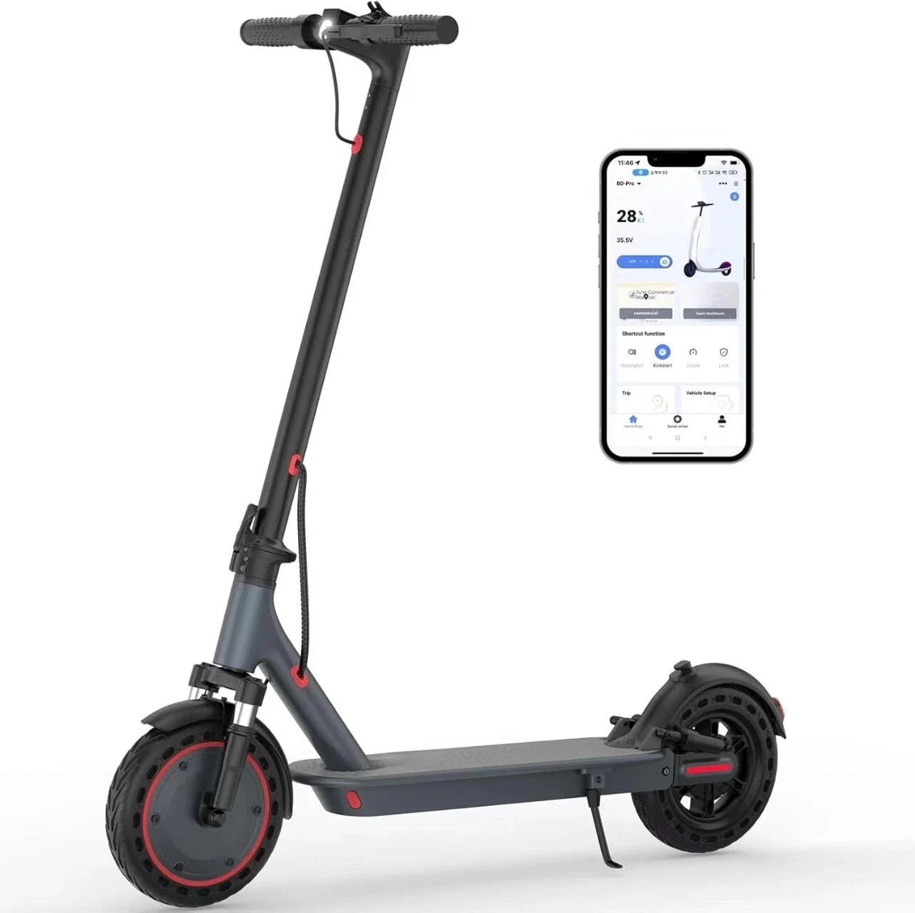 AOVOPRO TMAX Electric Scooter 500W 22MPH Folding Smart App