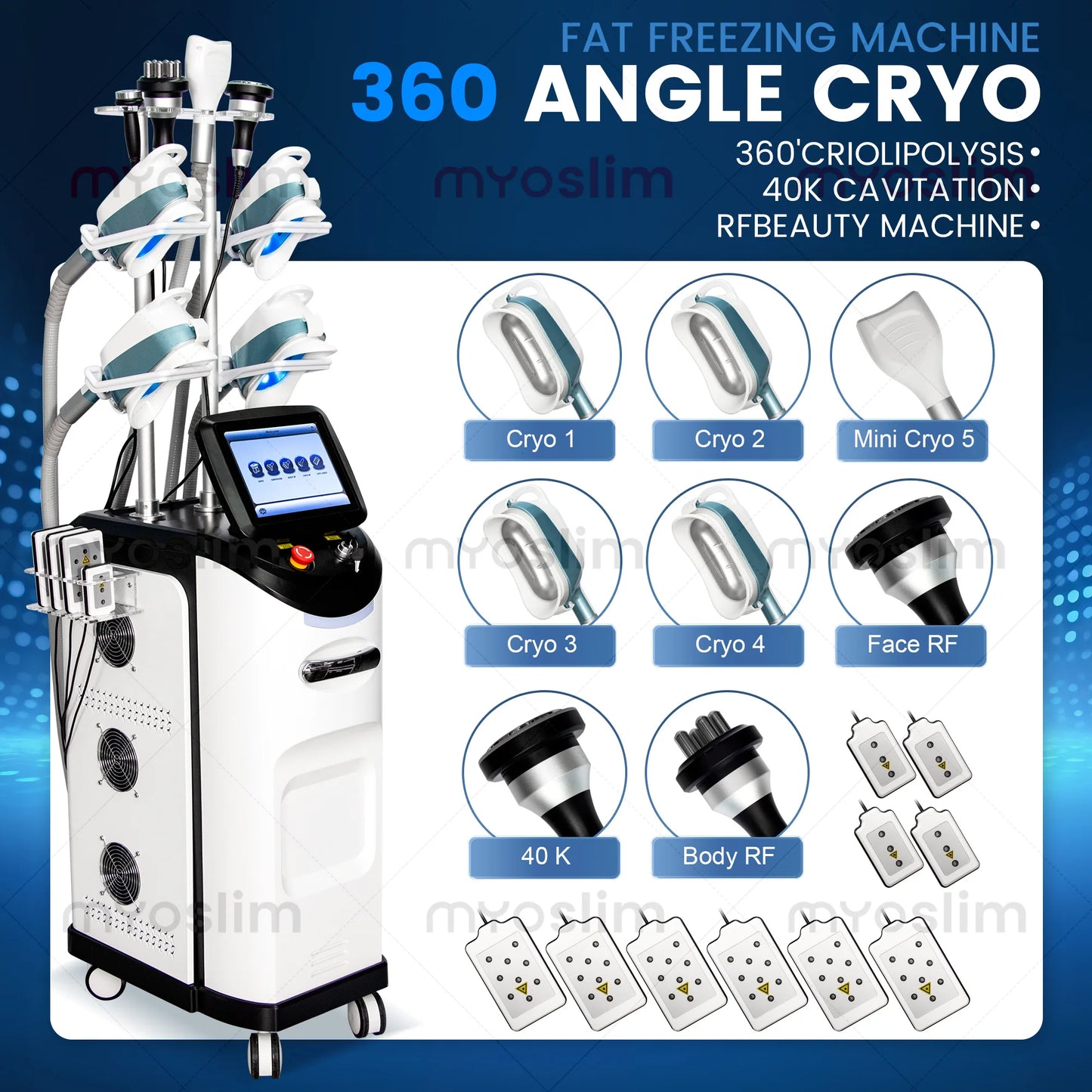 MYOSLIM 360 Degree Cooling Sculpting Body Slimming Vacuum Cavitation System