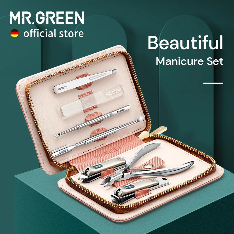 MR.GREEN Manicure Pedicure Set Stainless Steel 7in1 Kit