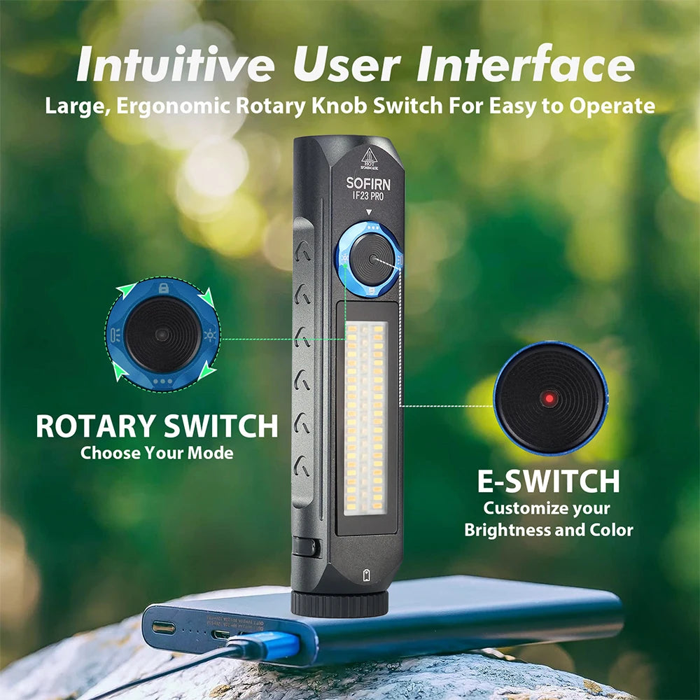 Sofirn IF23 Pro RGB LED Flashlight 5000lm USB C Rechargeable