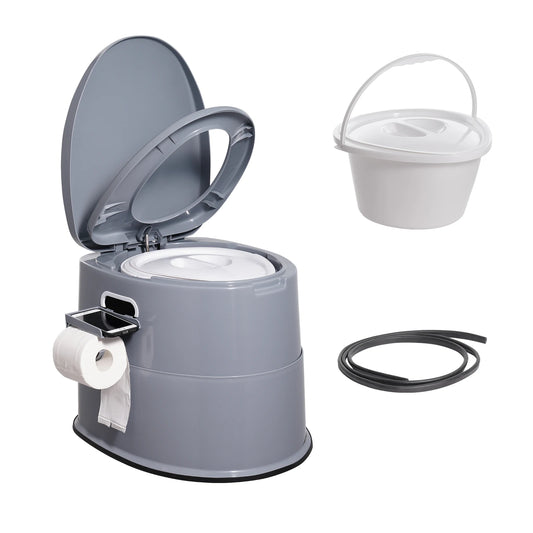SucceBuy Portable Camping Toilet With 1.3 Gallon Detachable Inner Bucket