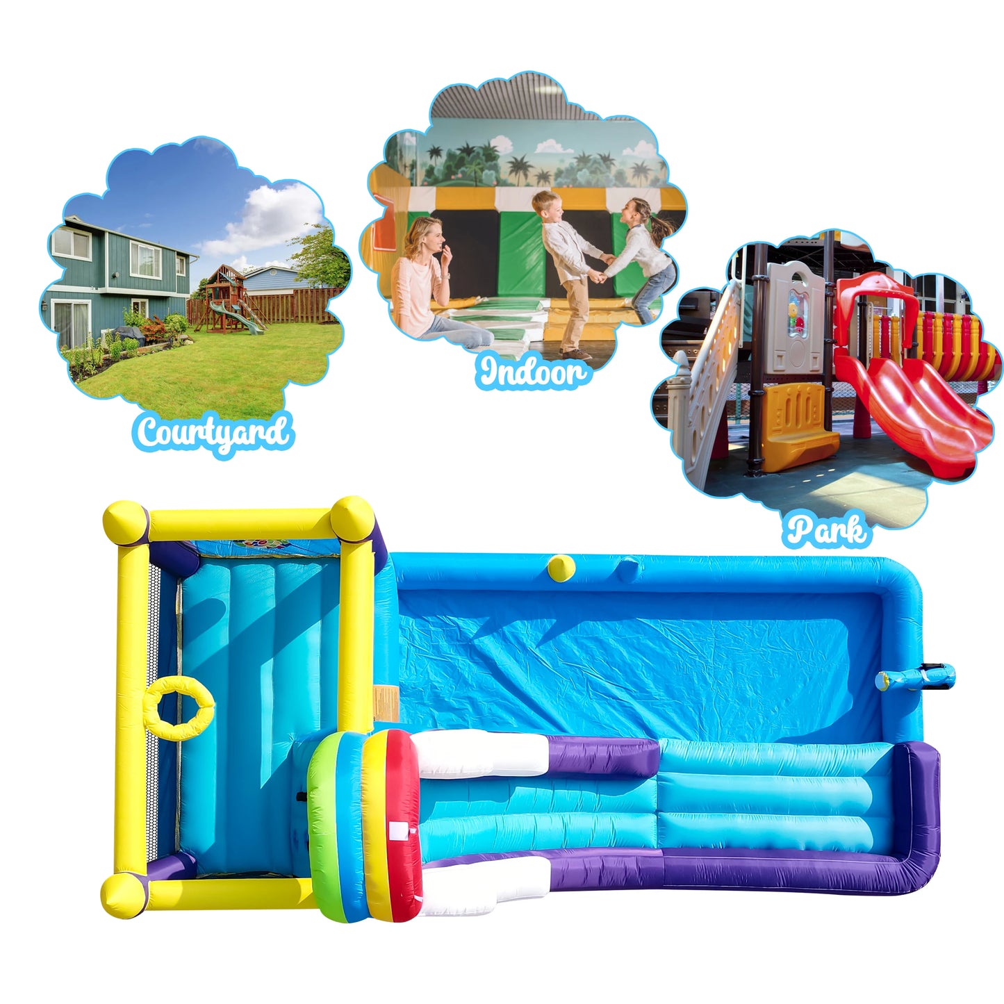 RTS Inflatable Water Slide With Splash Pool For Backyard Party